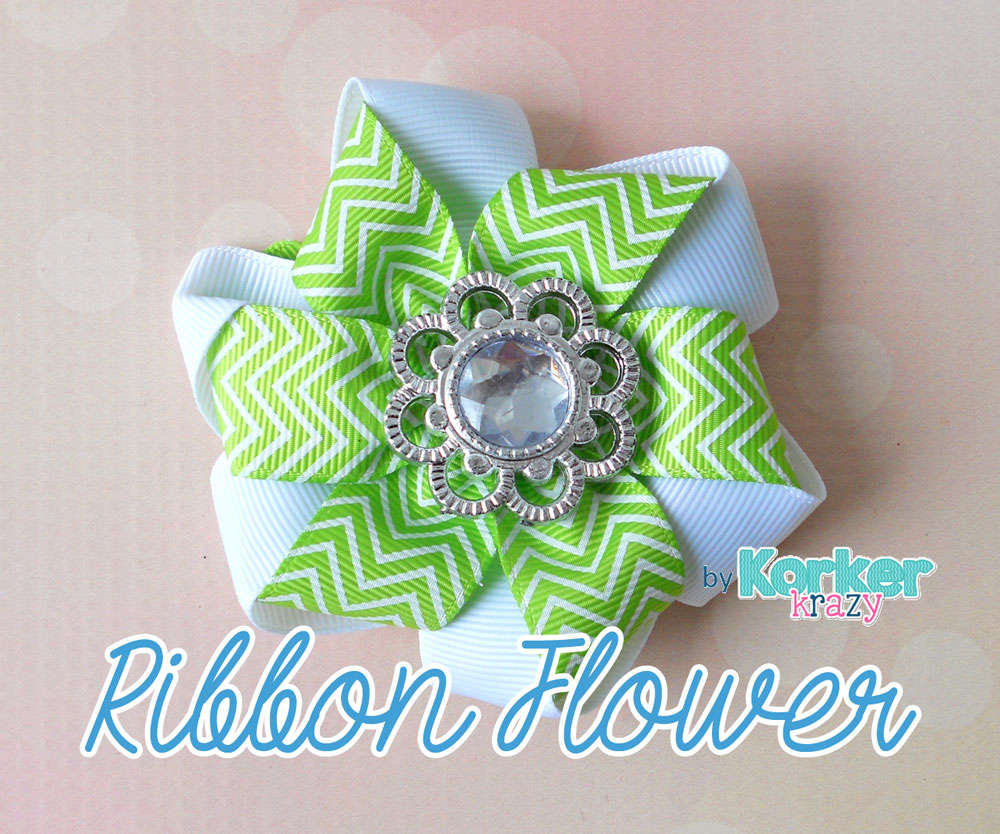 how to make a folded ribbon flower