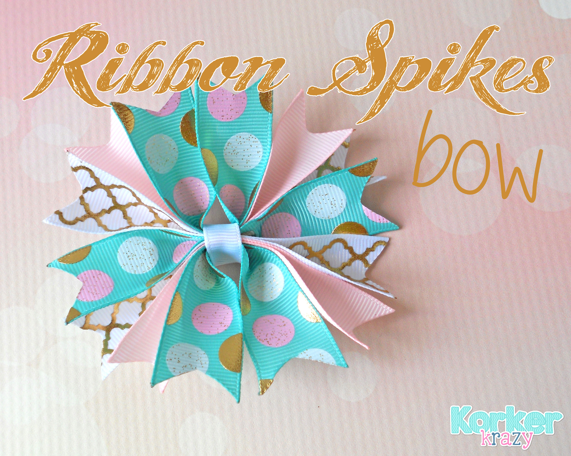 How to make a Stacked Ribbon Spikes Hair-Bow