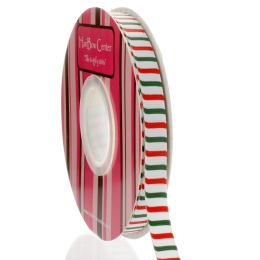 3/8" Christmas Stripe Grosgrain Ribbon
