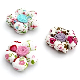 1.5" Small Padded Cotton Flower