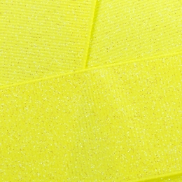 Neon Yellow Dazzle Glitter Grosgrain Ribbon 625