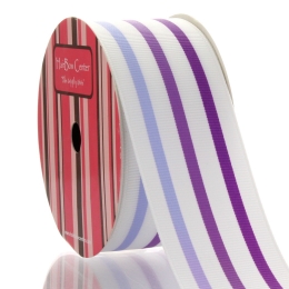1.5" Lavender Bold Stripes Grosgrain Ribbon
