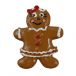 Christmas Gingerbread Girl Flatback Resin Embellishment