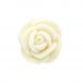 Ivory Flocked Rose Flatback Resin Embellishment