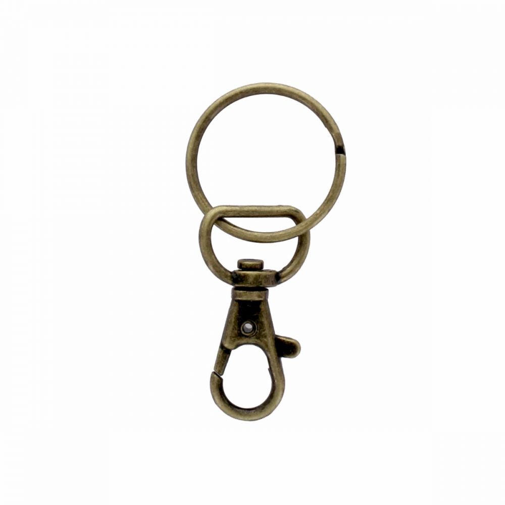20x swivel lobster ANTIQUE BRASS clasps ring for keyrings DIY lanyards bronze