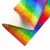 Chunky Glitter High Gloss Jelly Canvas Sheets Bright Rainbow Stripe