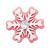 Pink Snowflake Flatback Resin Embellishment