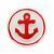 Red Nautical Anchor Flatback Resin Embellishment
