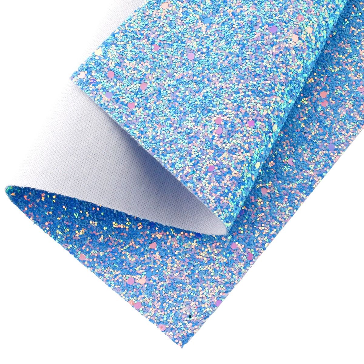 Iridescent Mermaid Chunky Glitter Fabric Crafting Sheets