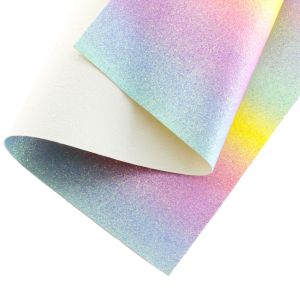 Pastel Ombre Fine Glitter Fabric Sheets for Crafts & Bows A4 