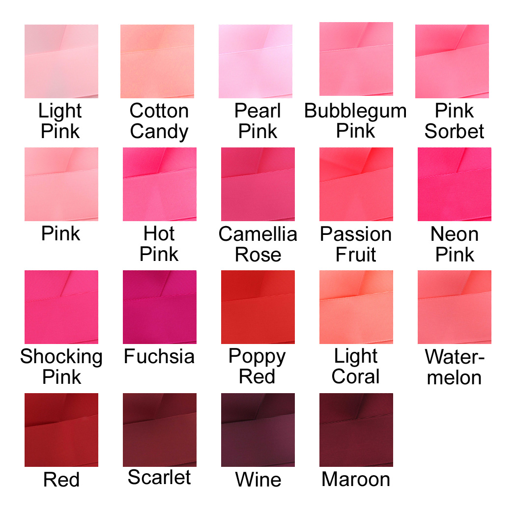 7/8" Grosgrain Ribbon 10 Yard Reels Red/Pink Color Options (US Seller)...